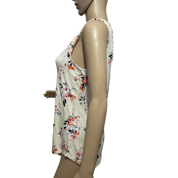 Daniel Rainn PXS Floral Sleeveless Top Swiss Dot & Crochet Lace-Cottagecore‎ NEW - Picture 5 of 12